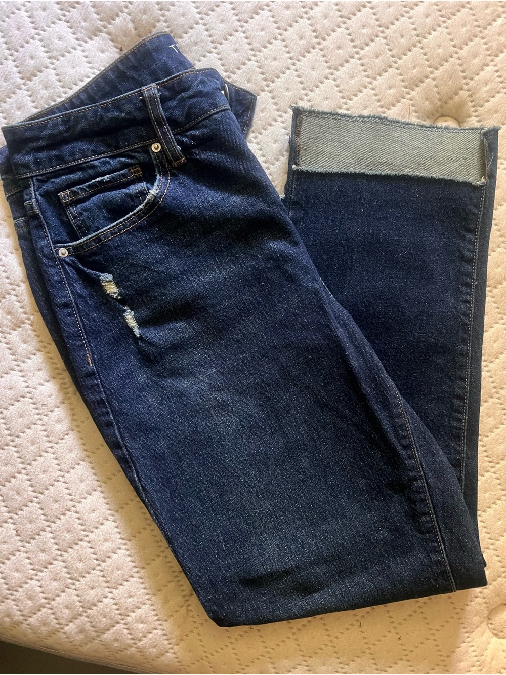 Time and Tru High Rise Dark Blue Jeans